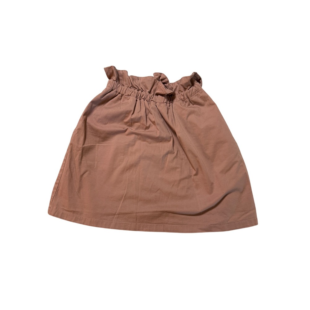 NWOT Uniqlo Size 9-10 Girl Dusty Pink Skirt Paperbag Pockets 100% Cotton